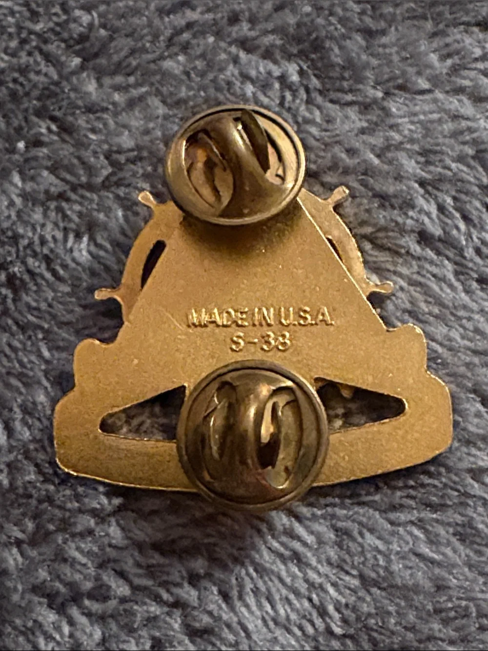 US Army Transportation Corps Spearhead of Logistics Gold & Red Enamel Lapel Pin